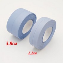 씰링 스트립 테이프 욕실 샤워 싱크 Caulk 화이트 PVC 자기 접착제 방수 벽 주방, Blue, 22mm, 3.2M