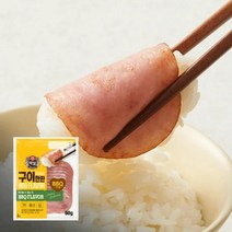 cj 간단한 김처럼 밥에 싸먹는 햄 구이 한판 60g 야식 점심 도시락 소풍 김밥 술안주 자취, 3개