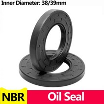 NBR 프레임 워크 오일 씰 TC 니트릴 고무 커버 더블 립 스프링 베어링 샤프트 ID * OD THK 38/39mm, 한개옵션1, 39 38x56x6(1pcs)