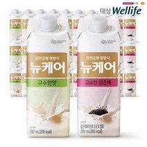 [대상웰라이프] 뉴케어 구수한맛(뚜껑) 15팩 + 고소한검은깨(뚜껑) 15팩 아셉틱, 200ml