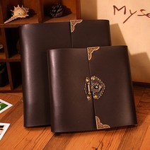 사진첩 포토 앨범 엘범가죽 잠금 웨딩 게스트 북/블랙 스크랩북 앨범 선물 세트/400gsm 사진 북 아기 대용, 01 Small