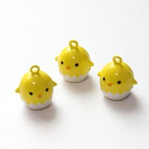 도토리디자인 병아리 캐릭터방울종1p 아동 헤어끈