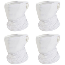 프라임스톤 자외선 차단 귀걸이 타입 멀티 스포츠 쿨마스크 4p, 화이트