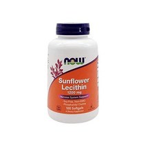 Now Foods Sunflower Lecithin 레시틴 1200mg 100 Soft Gels