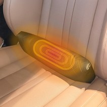 2023신상품 원적외선 온열찜질 허리쿠션 차량용 요추쿠션 열착 자동차 겨울용품, 블랙