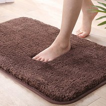 욕실 미끄럼방지 발매트 푹신한 북유럽 주방러그 극세사 면 현관 부엌 싱크대 주방 호텔발매트 미끄럼방지패드 카페트 장모, 브라운