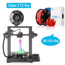 3D프린터-Creality Ender- V2 Neo D 프린터 CR-Touch 자동 레벨링 안정적인 2 비트 메인 보드 풀 메탈 압출, 06 add PLA  Red