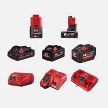 밀워키 배터리 밧데리 충전기 고속충전기 고용량 M18B M12B 2 3 4 5 6 8 12, 2-2 12/18V멀티