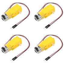 DC 기어 모터 4개/몫 TT 모터 DC 기어 박스 듀얼 샤프트 200RPM 3-6V Arduino DIY 스마트 자동차 로봇 용, 02 with cable