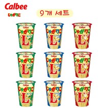 일본 calbee 가루비 쟈가리코 과자 L 9개 세트 쟈가버터 치즈 사라다 맛 L사이즈, 쟈가버터 66g 3개, 사라맛 68g 3개, 쟈가버터 66g 3개