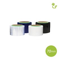 (미니 핸드랩전선랩 70mm) 잘풀리는 공업용랩 스트레치필름, 70mm - 1개, 슬리터 흑색 25T-200M