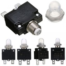 전기판넬전기세 1x 5a10a15a20a30a 회로 차단기 12v24v 푸시 버튼 재설정 가능 열 회로 차단기 패널 마운트 방수 캡, 20a