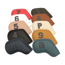 STK 10개입 골프 아이언 헤드커버 골프용품 자수 번호 표시 혼합색상