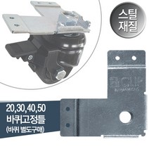 조립식 사각파이프조인트 아연 각파이프 각관 연결 20 25 30mm 조인트 브라켓 및 부자재모음, 014_바퀴 고정틀 단품, 30바퀴고정틀(2인치바퀴만 이용가능)