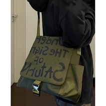 YAPOGI 슬기스타 걸그룹 동일 숄더백 개성 그래피티 레터링 대용량 메신저백 크로스백 스트리트백