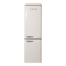 코코일렉 소형 미니 레트로 냉장고 CET27CM 270L, 아이보리