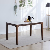 베스트리빙 [리퍼상품]바로스 월넛 화강암 대리석 or 포세린 12T 통세라믹 1200/1600 4인/6인 식탁 테이블(단품) 4colors, 4인(1200), 투톤
