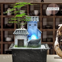 미니 분수대 거실 장식 인공 정원 폭포 소품 꾸미기 분수 실내, 작은 돌 분수