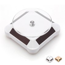 아트퓨어 태양열 회전 진열대 피규어 장식 핸드폰 매장 판촉 광고 진열용품, 골드, 1개