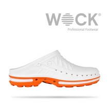 [WOCK] 워크 클로그_오렌지/화이트 - 실험실신발/오토클레이브 멸균/고온 물세척/정전기방지/아치형 인솔/화학물질 저항성