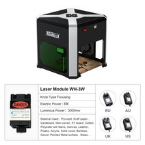 레이저조각기 wainlux laser engraver k6 mark 프린터 커터 목공, 에게, 2-초록