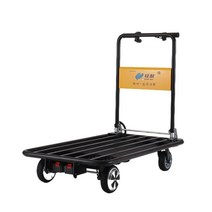 충전식 전동 핸드카트 운반기 트롤리 무거운 엘카 전기 지게차대용 짐카트, 블랙 QND-250