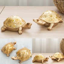 풍수 황금 거북이 2P 이사집선물 돈들어오는소품, 소(3259)