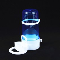 애완용품 자동 햄스터 피더 플라스틱 새 음식 그릇 작은 애완 동물 고슴도치 다람쥐 먹이기구 액세서리, [01] 14x7x16cm, [02] Transparent Blue