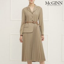 [매긴나잇브릿지] 플리츠 벨티드 드레스_MJF1OP3050