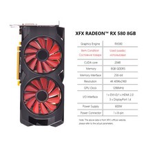 XFX Radeon RX 580 8GB 4GB 2GB 게임 그래픽 카드 데스크탑 컴퓨터 비디오 GPURX550 RX560 RX470 RX570 RX590, 10 RX580 8GB 2Fan