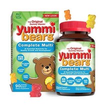 Yummi Bears Complete Multivitamin and Mineral Supplement Gummy Vitamins for Kids 90 Count (Pack of 1, Complete Multi, 90 Count (Pack of 1)