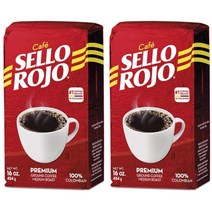 미국직구 카페 셀로 로조 프리미엄 콜롬비아 커피 | 부드럽고 풍미 있는 | 쓴맛이 없는 | 100% 콜롬비아 미디엄 로스트 그라운드 커피 | 카페 드 콜롬비아 | 16온스(2팩), 수량, 상세참조