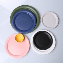 위즈라인 원형 무광 접시 2호 7색상, 2호(8.5인치)/화이트