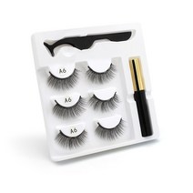 자석속눈썹 붙이는속눈썹 셀프 인조 속눈썹 붙이기 자기 3PCS 거짓 아이 라이너 재사용 방수 수제 확장 메이크업 도구, [09] A6