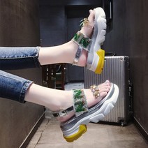 라쿤걸 하이탑 라인스톤 논슬립 비치샌들 운동화 NY594