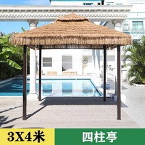 야외 조립식 원두막 정자 평상 만들기 사각 인테리어 나무 정원 이동식 파고라 옥상 바베큐장, 3x4m-원두막
