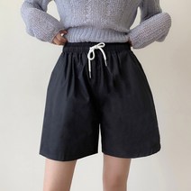 슈가달링 여성 워싱 면 밴딩 반바지