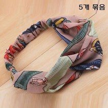 면헤어밴드 묶음상품기획전 엔틱 헤어밴드 예쁜반다나 5개묶음