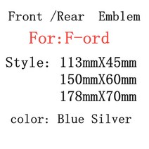 호환 자동차엠블럼 튜닝 스티커 ABS 도금 실버 블루 3D 자동차 프론트 헤드 후드 보닛 엠블럼 로고 후면, 01 113mmX45mm