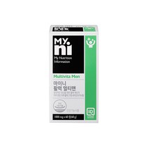 마이니 멀티 비타민앤미네랄 남성 남자 활력 에너지 종합비타민 종합영양제 아연 비오틴 비타민B군 옥타코사놀 마카 홍삼농축액 토마토 피로회복 비타민제 보충제 1 000mg*60정, 2개