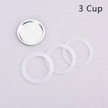 모카포트 인덕션 비알레띠 사용법 알루미늄3실리콘 가스켓 및 1Pc 스테인레스 스틸 필터 Moka Pot 커피 병, 01 3 Cup