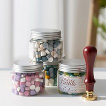 도장만들기 편지소품 초대장 초대장소품 편지 실링왁스도장 실링왁스믹스보틀 실링왁스, 애쉬화이트