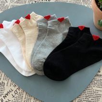 여자 하트 단목양말 입체양말 짧은양말 여성스니커즈양말