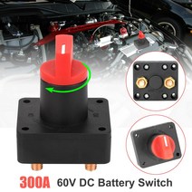 밧데리 배터리 차단기 전원 차단장치 화물차 범용 12V 24V 48V 60V 배터리 아이솔레이터 스위치 차단 전원, 한개옵션0