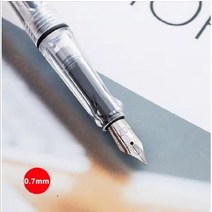 만년필평행 캘리그라피 만년필 투명 아트 잉크 펜 고딕 아랍어 이탈리안 0.7/1.1/1.5/1.9/2.5/2.9mm 사무, 01 0.7mm, 한개옵션1
