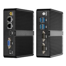 팬리스 미니 PC 인텔 셀러론 J4125 2x 기가비트 LAN RS232 HDMI VGA PCIE WiFi/4G 4x USB 지원 윈도우 리눅스, 8G RAM 256G SSD WiFi, intel Celeron 2955U