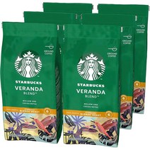 STARBUCKS 스타벅스 베란다 블렌드 분쇄 그라운드 커피 200g x6팩