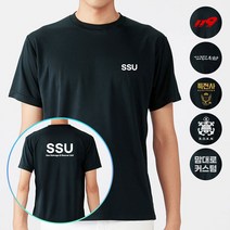 쿨 해군 쿨론 블랙 SSU 해난구조전대 로고형 반팔 길단 유니폼 제작 커스텀 티셔츠