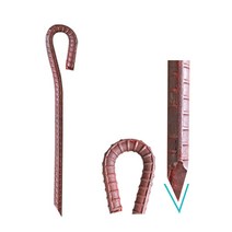 국산 쇠말뚝 철근말뚝 철근팩 단조팩 주문제작, 쇠말뚝 27cm (두께 10mm)