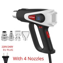 열풍기 산업용 히팅건 히트건 2000w 220v 히트 건 에어 드라이어 납땜 인두 헤어, 협력사, 4-LCD 디스플레이